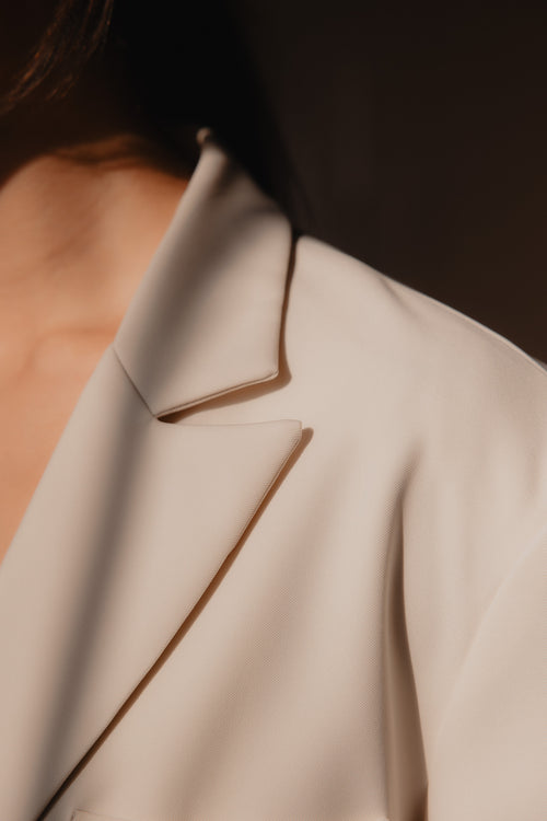  Herazai | Aten blazer | Cream oversized blazer